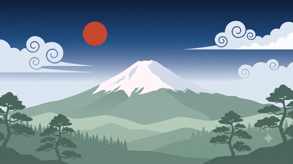 周囲の山々よりはるかに高くそびえる独立峰としての富士山